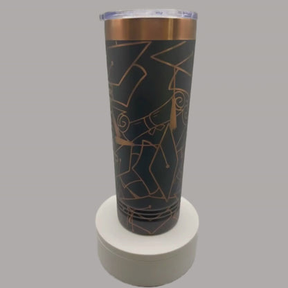 Personalized Graduation Tumbler – 22oz Skinny Stainless Steel with Name & Cap Design