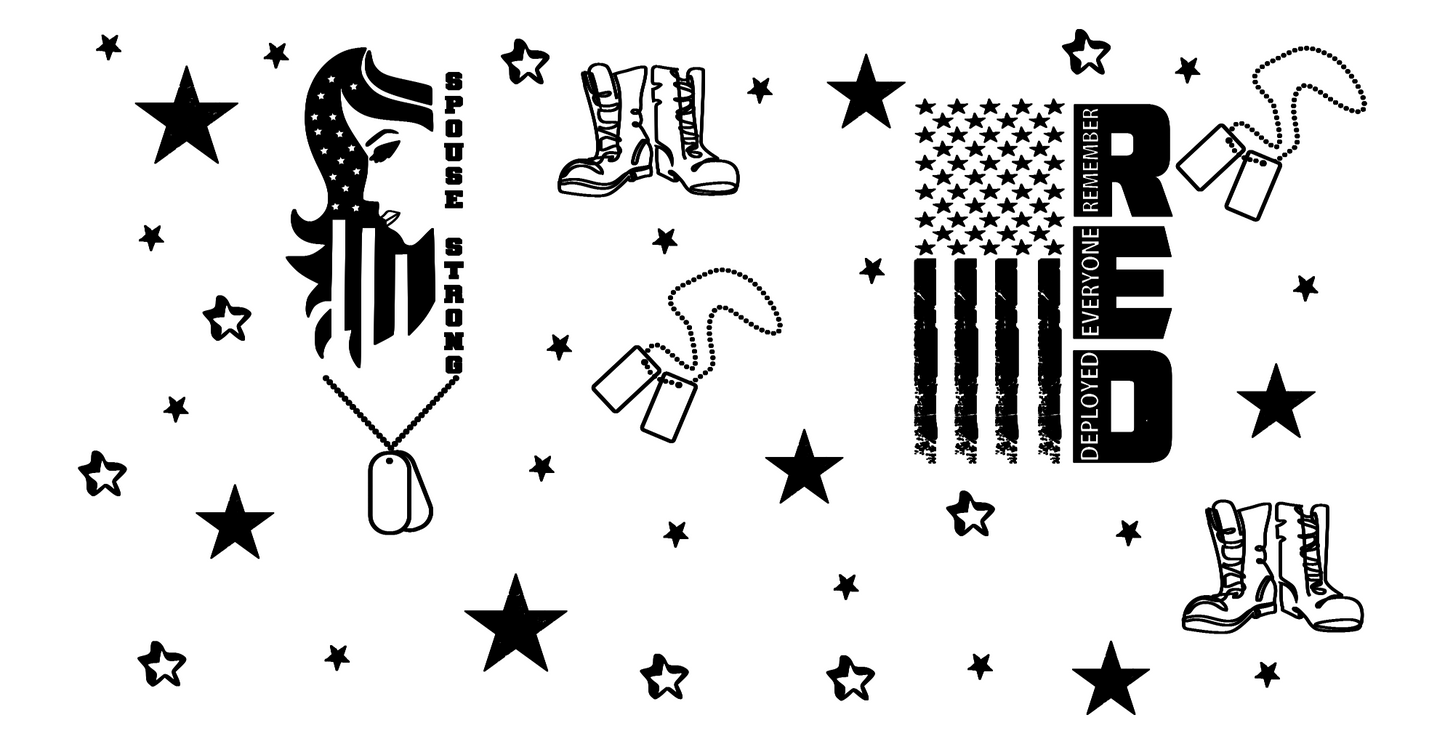 Patriotic Military Engraved Tumbler - R.E.D. (Remember Everyone Deployed)